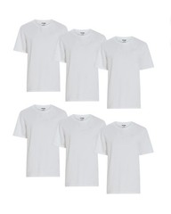 6-Pack WRANGLER Men’s Size XL Stretch Crew Tees Short Sleeve Cotton • White