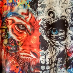 Skeleton/Tiger Graphic Shirt Men’s Large Wicking Poly/Spandex Short Sleeve NWOT