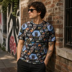 PINK FLOYD PHOTOGRAPHS Licensed Sublimated Adult Graphic Tee Shirt SM-3XL