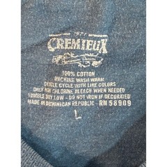 Cremieux Mens Fleur De Lis Graphic T-Shirt Blue Cotton Short Sleeve Size L