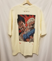 RING x BOXRAW Pacquiao Oversized T-Shirt Men Medium Beige Crewneck Boxing