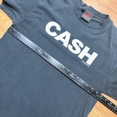 Vintage Johnny Cash Shirt Mens Medium Black CASH Logo Zion Rootswear 2004