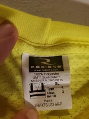 Radians Unisex T-Shirt, Type R Class 3, Hi-Vis w/ pocket