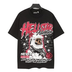 Graphic Hellstar tee shirt Men’s Black Cotton NEW