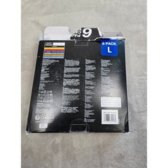 Kirkland Signature Crew Neck Tee Shirts Mens L Black 6 Pack 100% Cotton Tagless