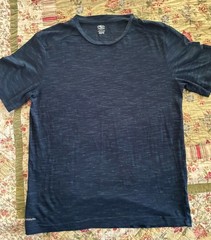 Athletic Works DriWorks Adult Small (34-36) Blue Cotton/Polyester Blend T-Shirt