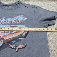 Chemistry Corvette Graphic T Shirt Mens Large Gray C6 Logo (see photo for flaw)