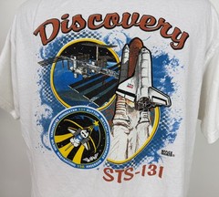 Spacecraft Shirt Adult XL Discovery STS-131 Support Crew Dutton ISS NASA White
