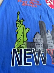 Eternity BC/AD New York NY Elements Blue T Shirt Men S Apple Patches Art Tee