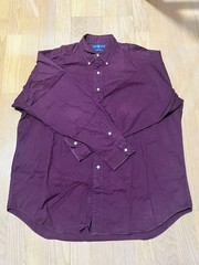 Ralph Lauren BLAKE Shirt XL Wine Red Cotton Used For 14Y+ Japan