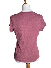 Puma Women’s Pink Heather Logo Graphic T-Shirt Short Sleeve Athletic Tee Size M