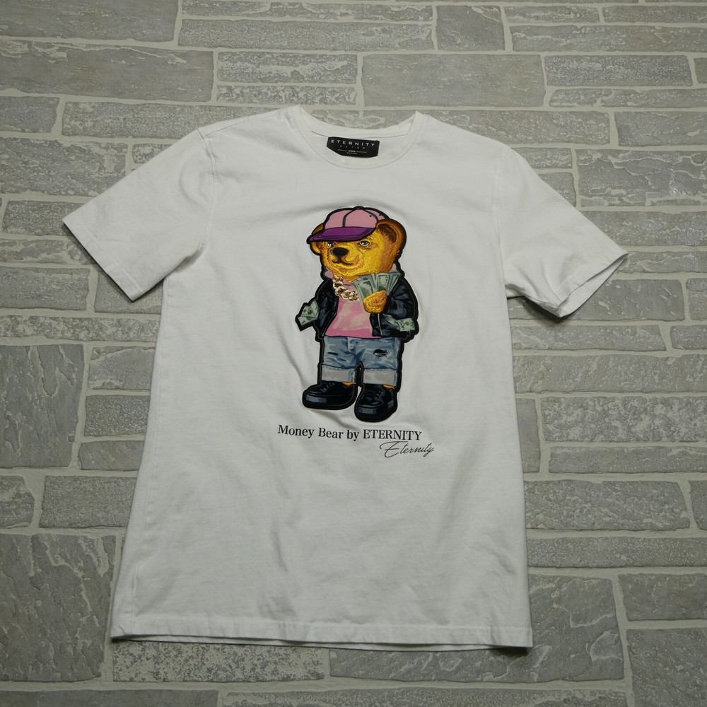 Eternity BC/AD Shirt Adult Medium “Money Bear” Short Sleeve Large Embroidery