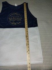 The City Of Los Angeles Marathon Blue White Vintage Jersey Tank Size Large