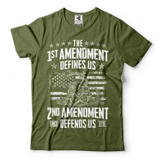 The 1st Amendment Defines US Shirt 2nd Amendment Shirt USA Flag Patriotic Tee