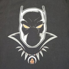 Rufnek T-Shirt Mens Large Black Panther Marvel Short Sleeve Cotton Pullover Logo