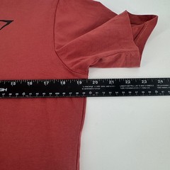 Gymshark Mens T Shirt Red Peach Logo Athletic Training Gym Size Medium