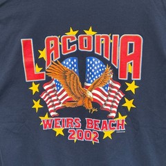 All Sport Laconia 2002 Weirs Beach T-Shirt Vintage Mens Sz XL Navy Y2K Americana
