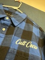 Cult Crew BMX Flannel Shirt Size XL S&M BMX S And M Bmx FBM Little Devil Powers