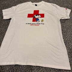 Red Cross Peanuts Snoopy and Woodstock Tee Shirt 2025 Mystery Bag size Medium