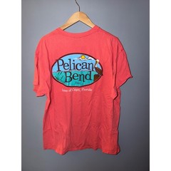 Gildan Pelican Bend Isles of Capri Florida Graphic T-Shirt Coral Mens XL