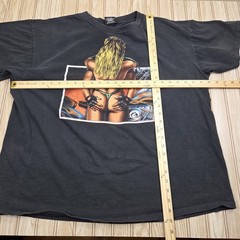 vtg 3D Emblem Shirt 2X Cycle Lab Ft. Lauderdale FL Biker Pin-Up Shirt Ass USA HD
