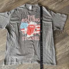 Junk Food Tees Rolling Stones Graphic Tee Shirt Size XL Gray Band Tour Style