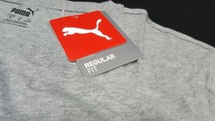 Puma Mens Graphic Tee Graphic Logo Gray Regular fit