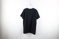 Vintage 90s Lands End Mens Large Faded Blank Short Sleeve T-Shirt Black Cotton