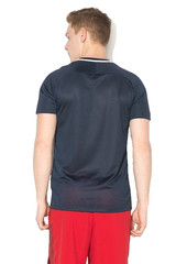 Nike Men’s Navy Blue Dri-FIT Short Sleeve T-Shirt White Swoosh Logo Size L