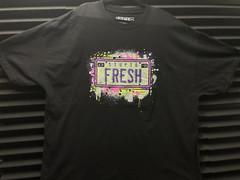 Rufnek T Shirt Men Size 3XL Black Fresh Logo Graphic Multicolor