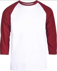New 3/4 Sleeve Raglan Baseball Mens Plain Tee Jersey Team Sports T-Shirt M-XL