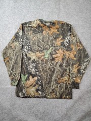 NWT Vintage Jerzees Mossy Oak Shirt Mens L Break Up Camo Long Sleeve Y2K 90s