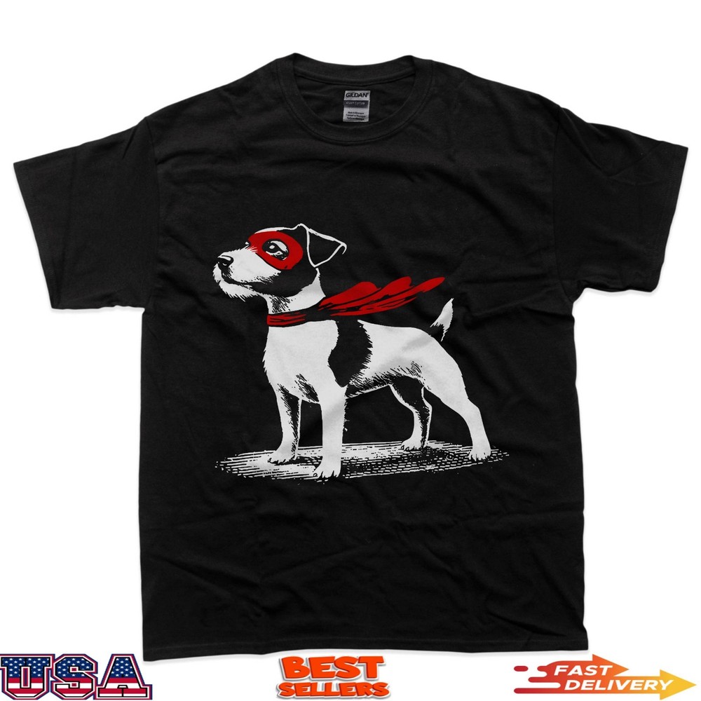 Superhero Dog Cape Illustration Funny Loyal Pet Hero T-Shirt