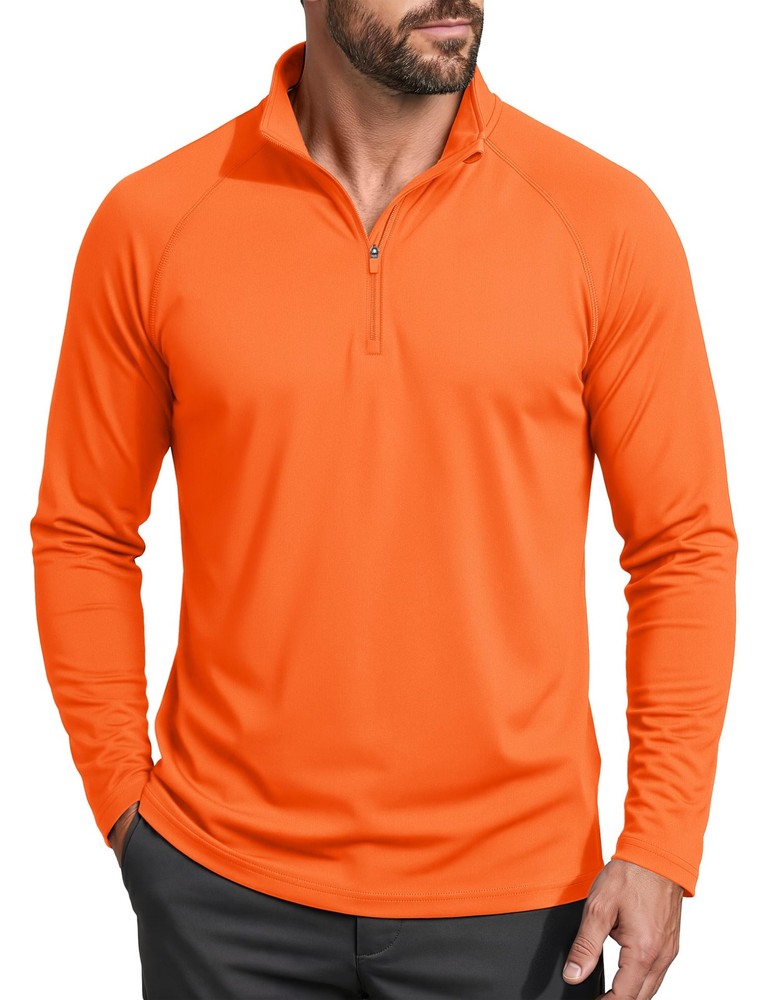 MAGCOMSEN Sun Shirts for Men Long Sleeve Quarter Zip Pullover Workout Gym Run…