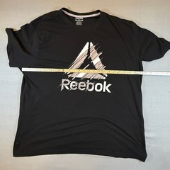 Reebok Mens 3XL Black Delta Logo Graphic T-Shirt Short Sleeve REM241TE28 1650