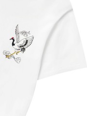 Niepce Men’s Crane and Waves Graphic Tee Japanese Streetwear T-Shirt