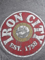 Mens Large Iron City Beer Tshirt Delta Apparel Gray With Logo. Soft Material