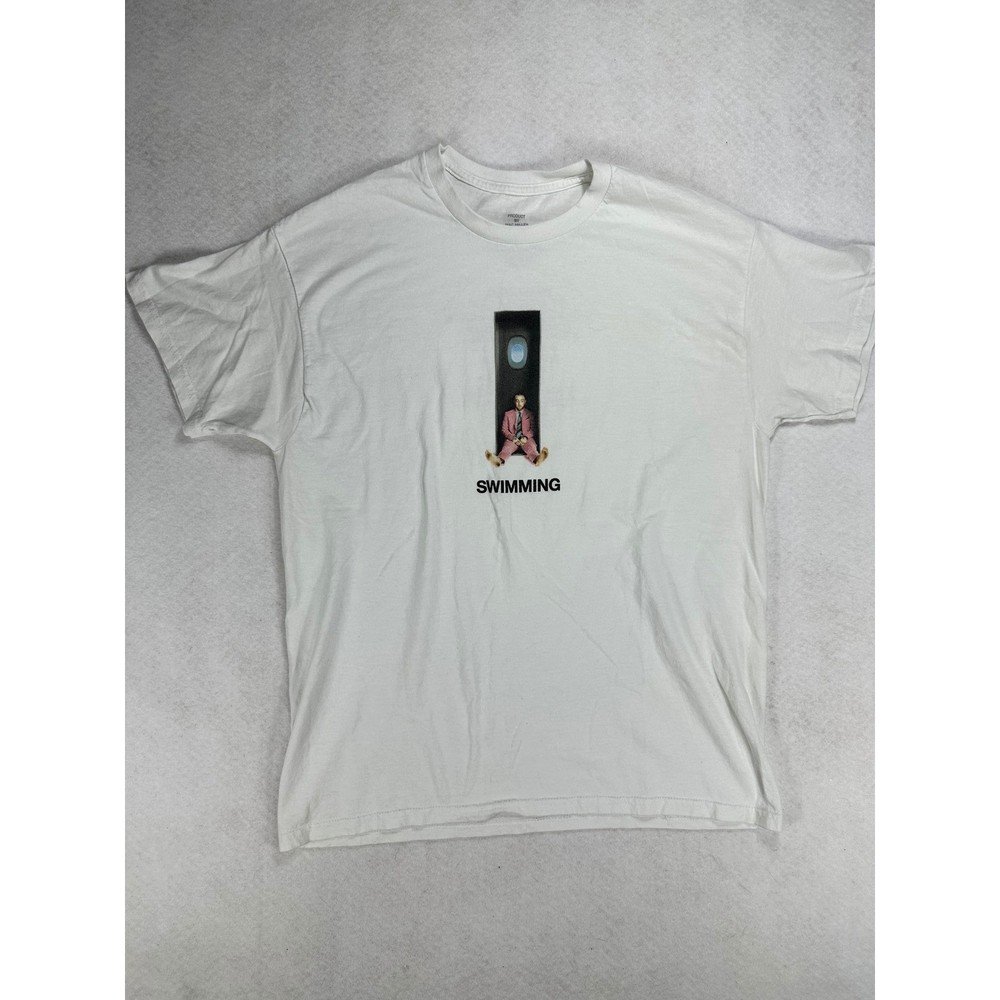 Mac Miller Swimming Album Graphic T-Shirt White Mens Large Tracklist