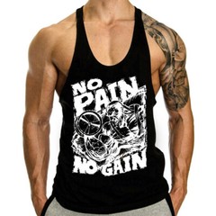 Gym singlets fitness- Men’s Tank Top for Workout – Stringer No Pain No Gain