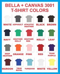 CUSTOM PRINT PICTURE PHOTO TEXT ON A T-SHIRT CUSTOMIZED TEE MEN’S BELLA + CANVAS