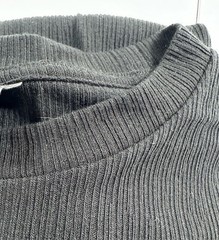 H&M Men’s Medium Ribbed Knit Loose Fit Coupe Ample Solid Black T-Shirt NWT