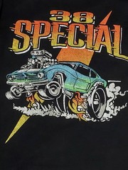 NWT WRANGLER MEN’S XL tshirt BLACK LONG LIVE SOUTHERN ROCK 38 SPECIAL HOTROD