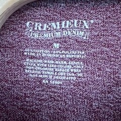 Cremieux Premium Denim Mens Long Sleeve T-Shirt Burgundy Heather Medium Casual