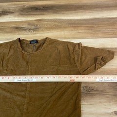 Zara Man Faux Suede T-Shirt Brown Panelled Short Sleeve Crew Neck Mens Medium
