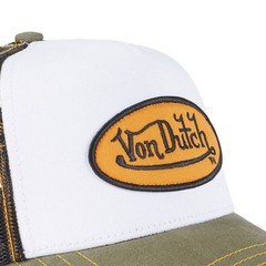 Von Dutch Trucker Hat with Mesh, White/Black One Size