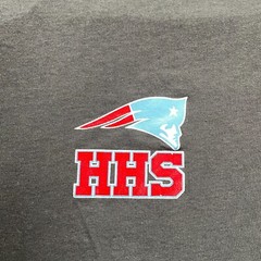 Perfect Tri District HHS Patriot Nation T-Shirt Mens 2XL Gray Graphic Crew Neck