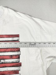 Fruit Of The Loom Shirt Mens 2XL White Built On Freedom Flag USA Tee Patriotic