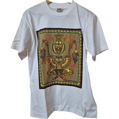Bali Vintage T-Shirt Men’s M White Graphic Hand Painted Print Single Stitch
