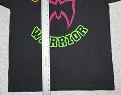 Ultimate Warrior T-Shirt Men’s WWE Wrestling Black Neon Mask Size Large NEW