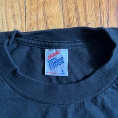 Vintage Jerzees Combed Cotton 90s Men’s Lg Black T Shirt Paris Art Made In USA